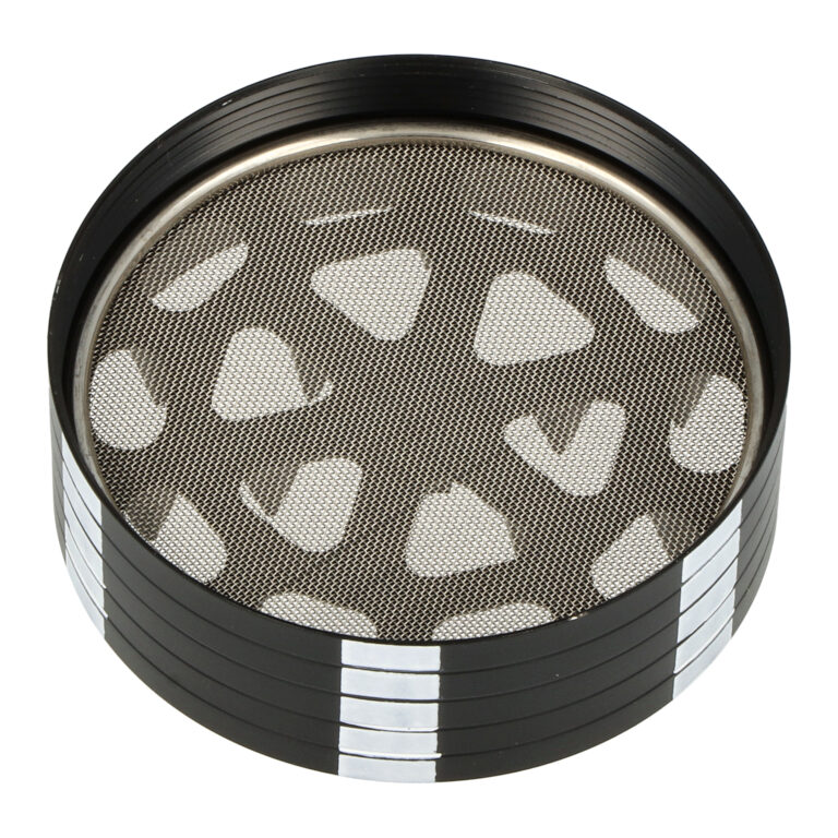 Drtič tabáku kovový Poker, 51mm - černý
