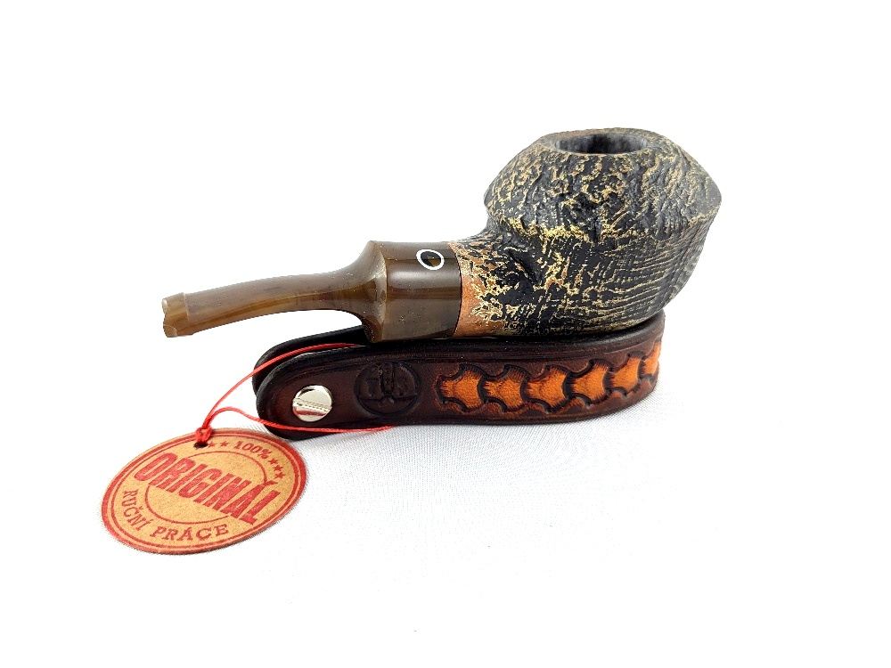 Stojánek na dýmku, menší- kůže 13-1