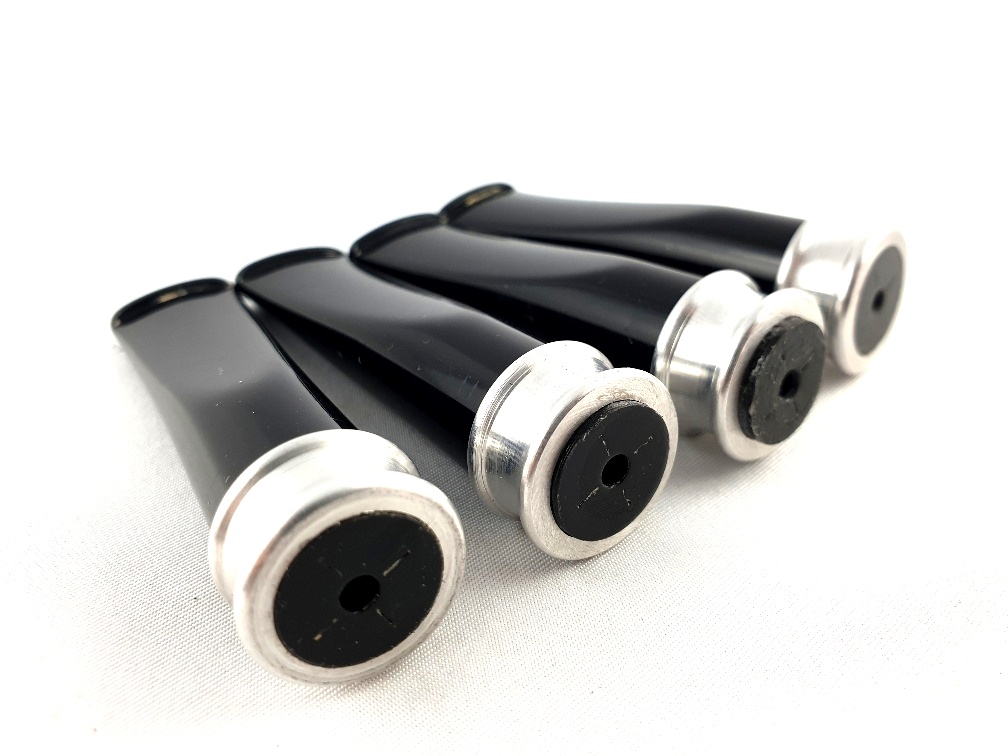 Akrylový náustek kratší, sedlový se stříbrným prstencem