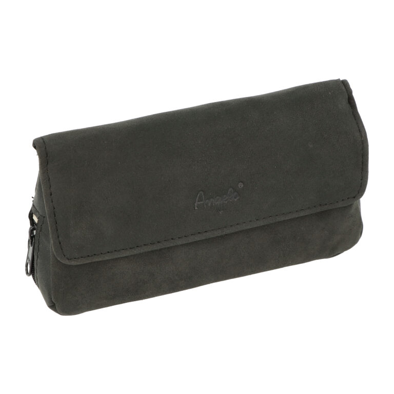 Pouzdro na 2 dýmky Angelo Goat Leather, tmavě šedé