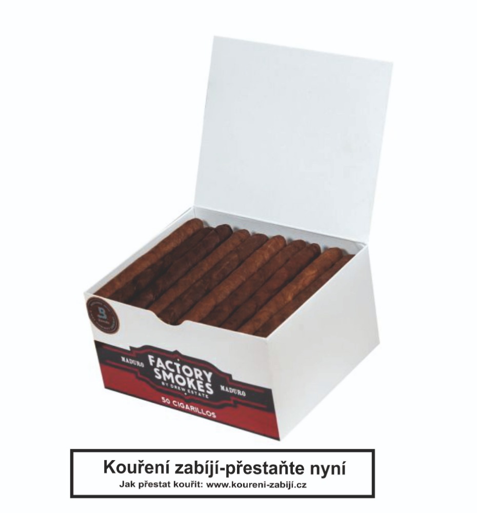 Doutníky Factory Smokes Maduro Cigarillos, 50ks