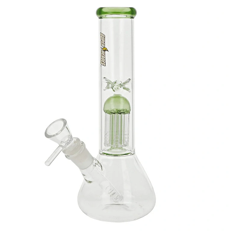 Skleněný bong s perkolací Super Heroes Beaker Perc. Green, 25cm