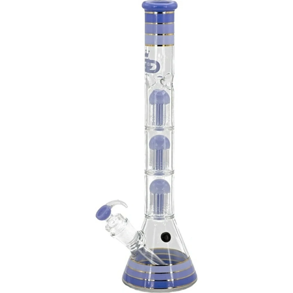Grace Glass Skleněný bong s perkolací Golden LE Blue 48cm