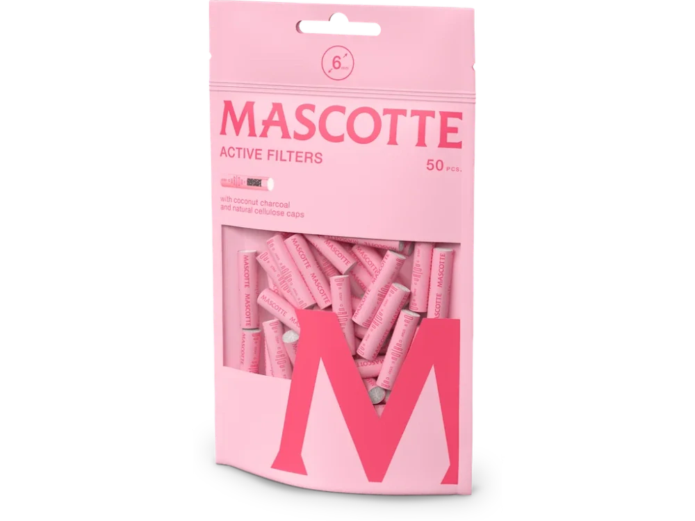 Cigaretové filtry Mascotte Pink Active Filters 6 mm, 50ks
