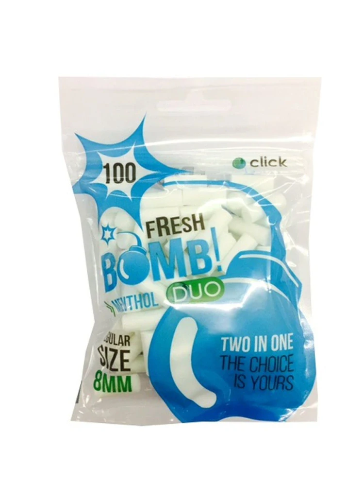 Cigaretové filtry s kapslí Fresh Bomb Duo Menthol 8mm, 100ks