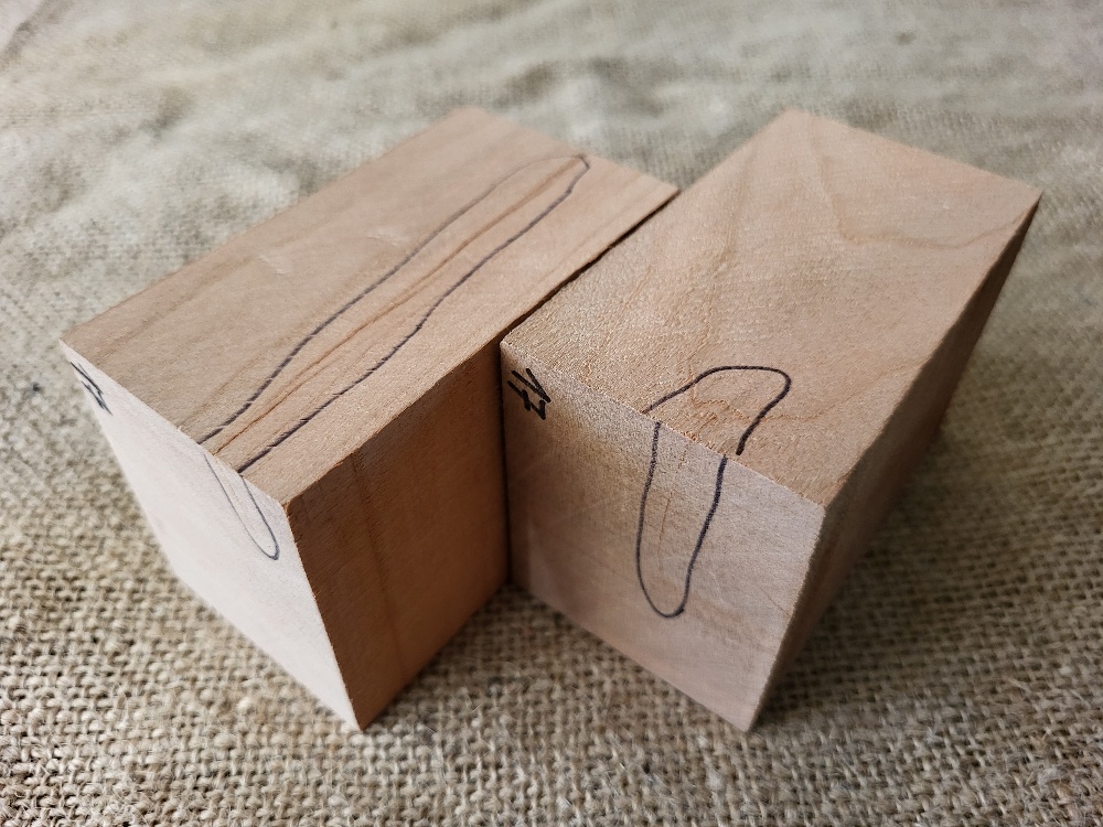 Přířezy z Americké třešně s prasklinami 2ks (AT17)