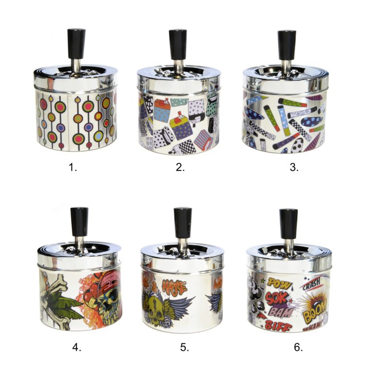 Cigaretový popelník otočný Bunt, kovový