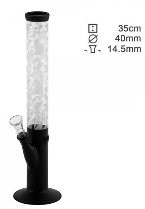 Glasbong Greenline, černý 35cm