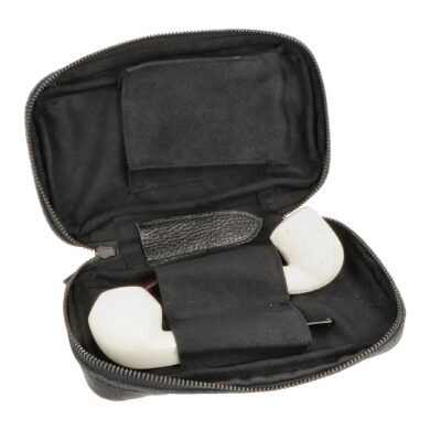 Pouzdro na 2 dýmky etue Angelo černé, kožené