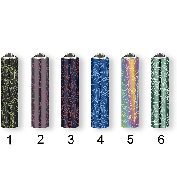 Zapalovač Clipper Metal Cover Line Flowers, 1ks