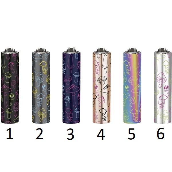 Zapalovač Clipper Metal Cover Mush Trip, 1ks