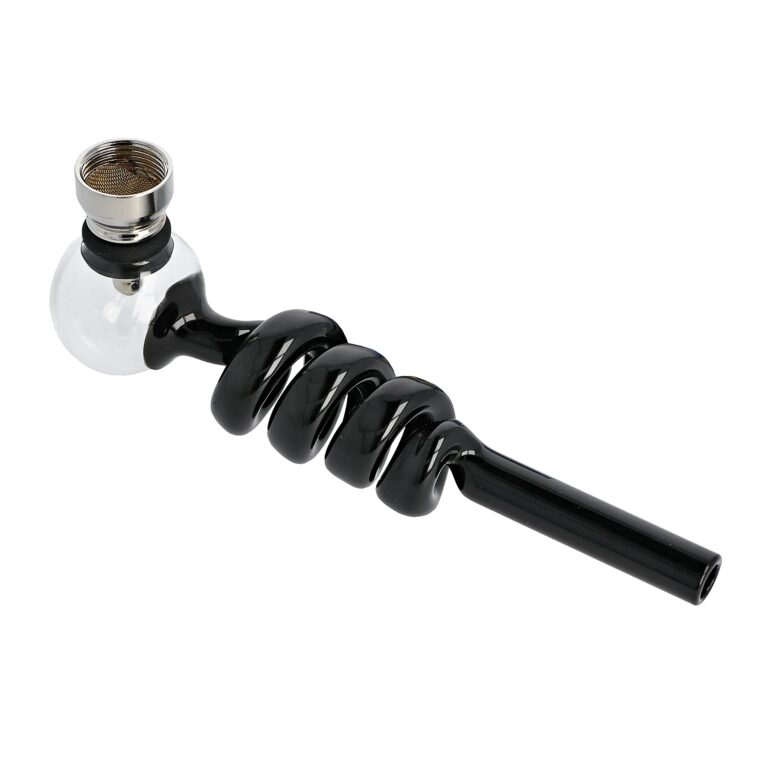 Šlukovka skleněná Black Spiral, 14cm