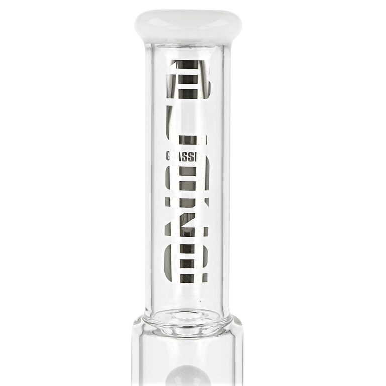 Skleněný bong s perkolací Blaze Glass Ice, Drum per. White, 35cm