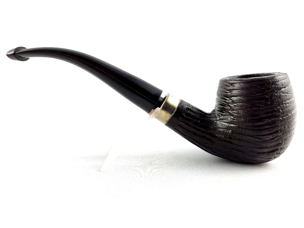 Buková pracovní dýmka rustik zahnutá, bez filtru