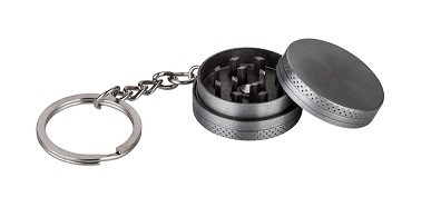 Drtič tabáku kovový přívěšek na klíče, šedá 30mm