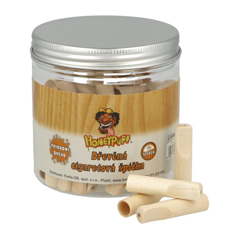 Cigaretová špička Honeypuff dřevěná, 4cm, 5 kusů