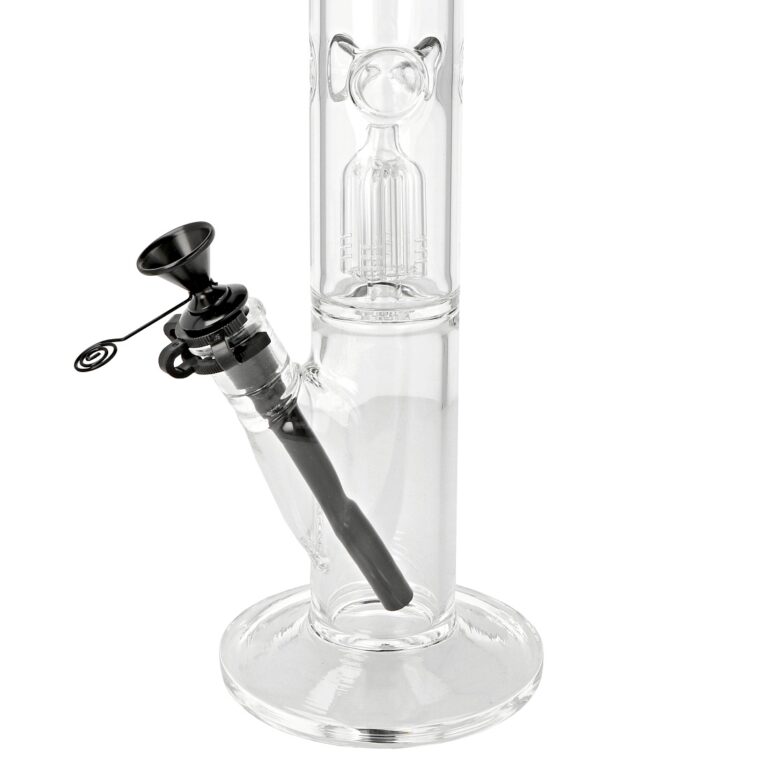 Skleněný bong s perkolací Super Heroes Transparent Ice, 42cm