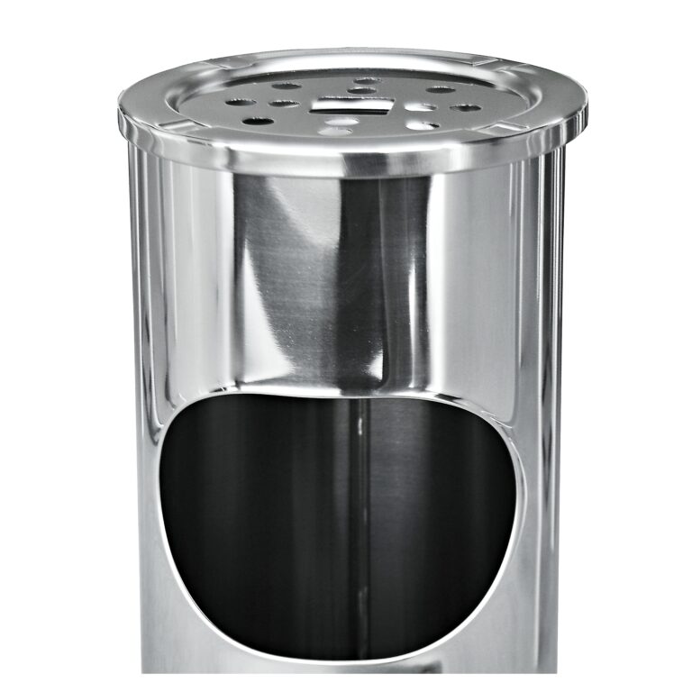 Venkovní popelník - odpadkový koš kulatý, nerez, 54,5cm