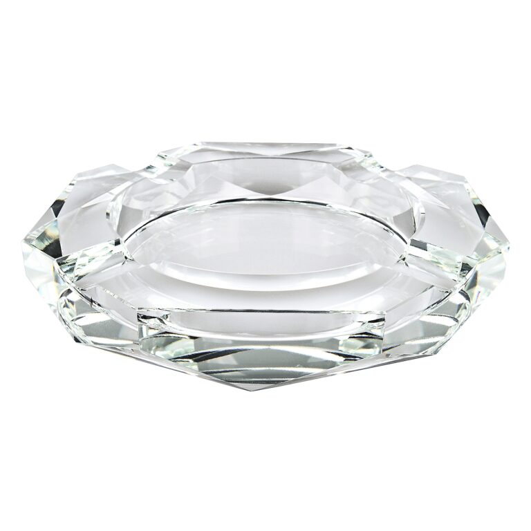 Doutníkový popelník křišťál Octagon 18cm, 4D  