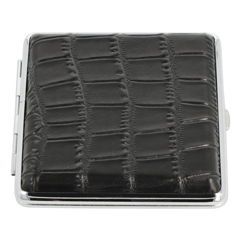 Cigaretové pouzdro Angelo Crocodile, černé, 20cig.