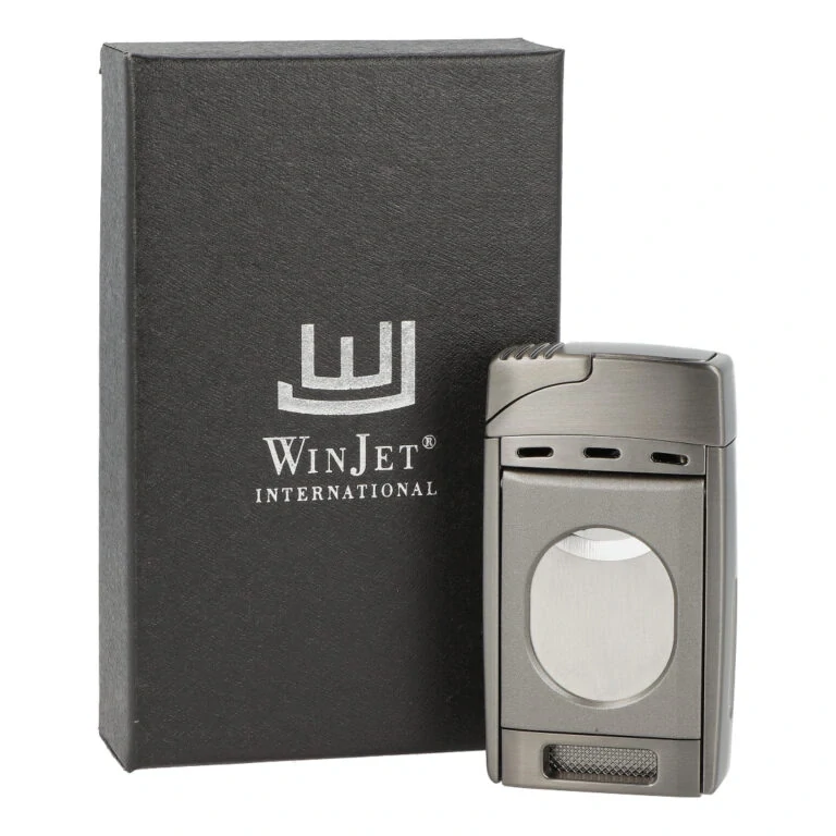 Doutníkový zapalovač Winjet Premium 2xjet, grey