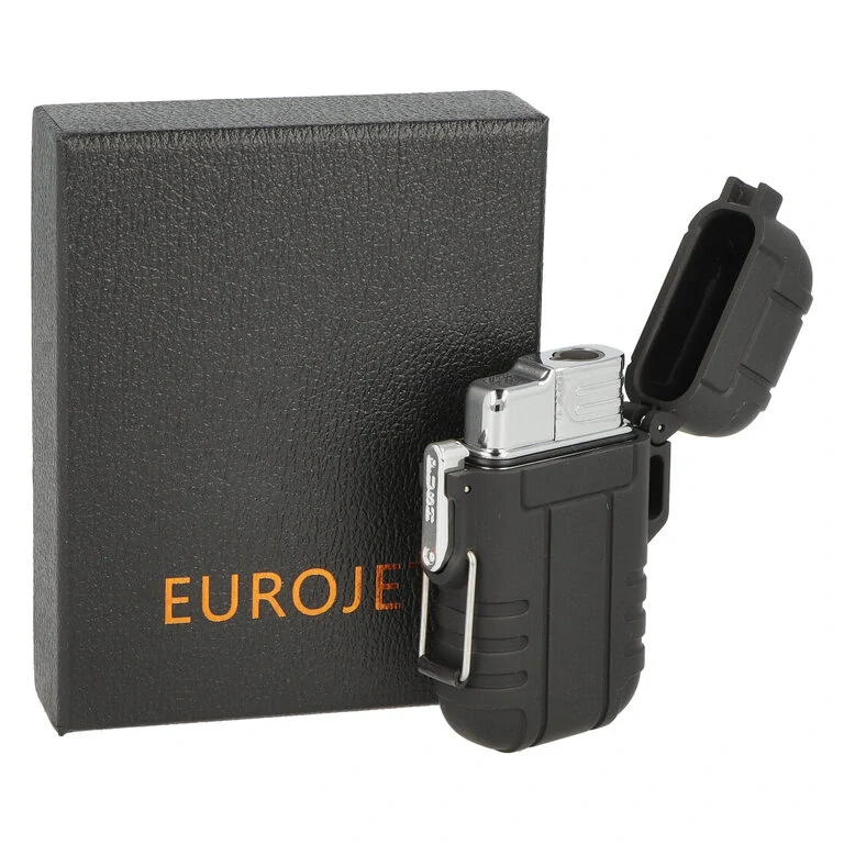 Tryskový zapalovač Eurojet Toft, rubbered, black 