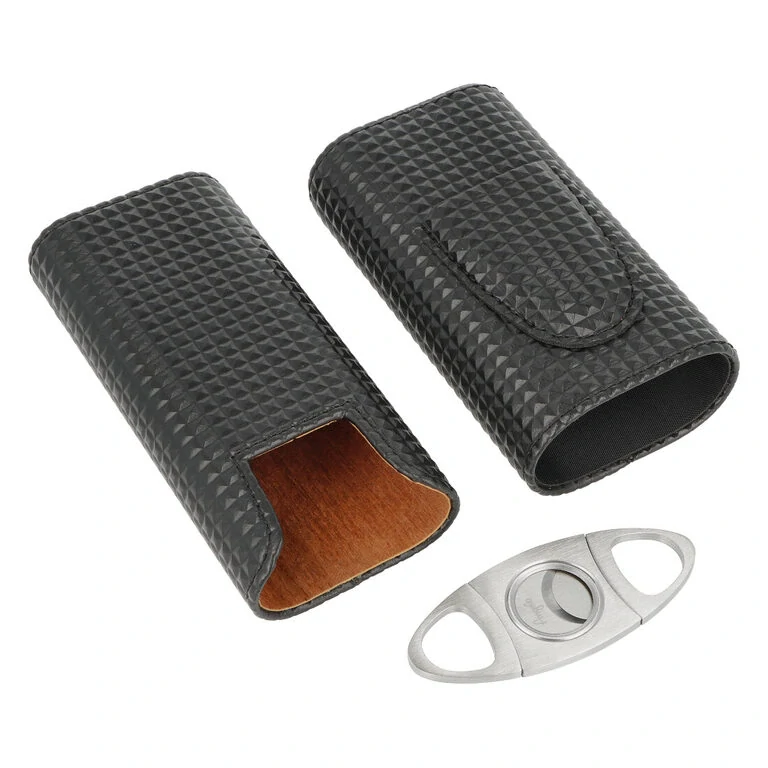 Pouzdro na 2 doutníky Angelo Diamond Black