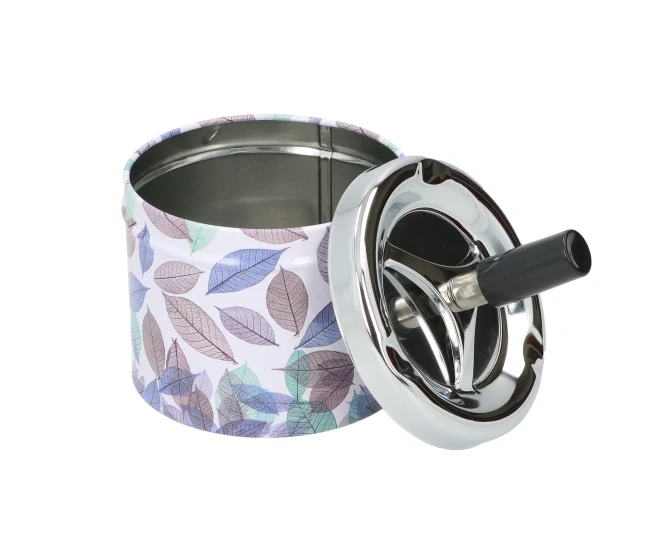 Cigaretový popelník kovový otočný Angelo Lila, 9cm