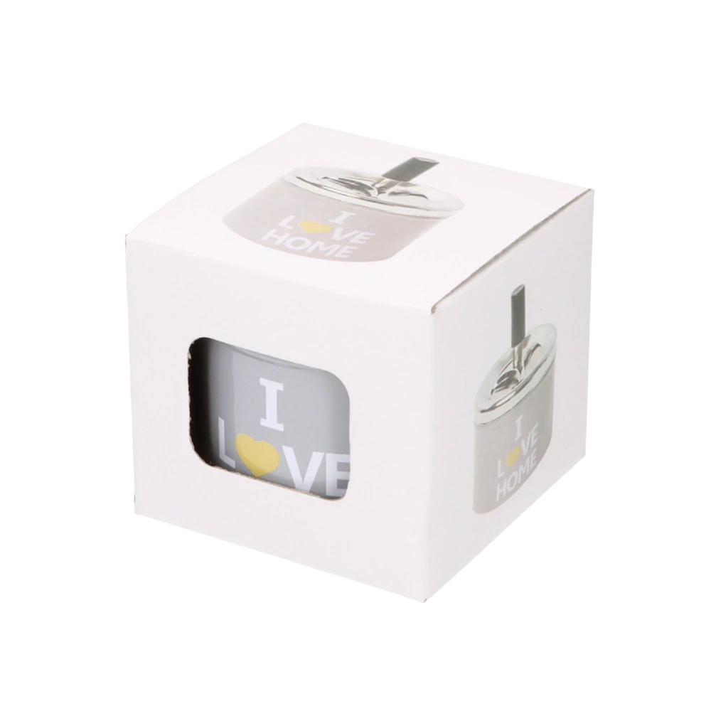 Cigaretový popelník kovový otočný Angelo I Love Home, 9cm