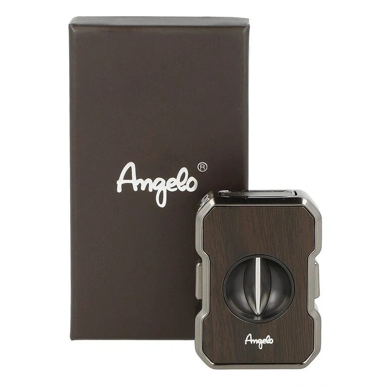 Doutníkový ořezávač Angelo V-Cut, anthracite 