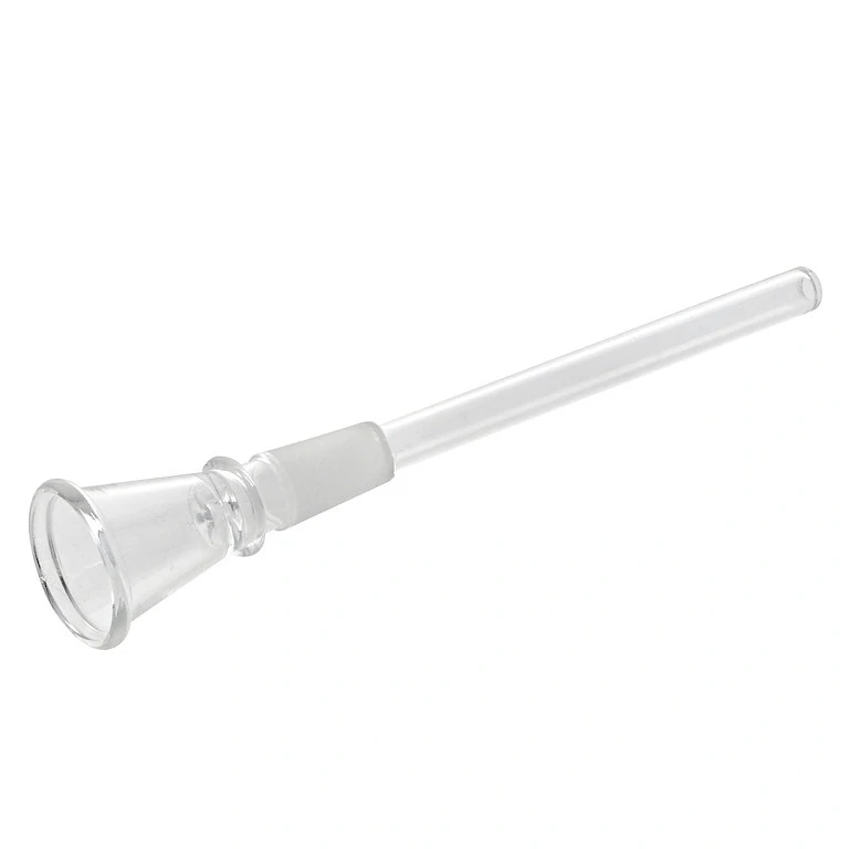 Skleněný bong Straight White Leaf, 26cm