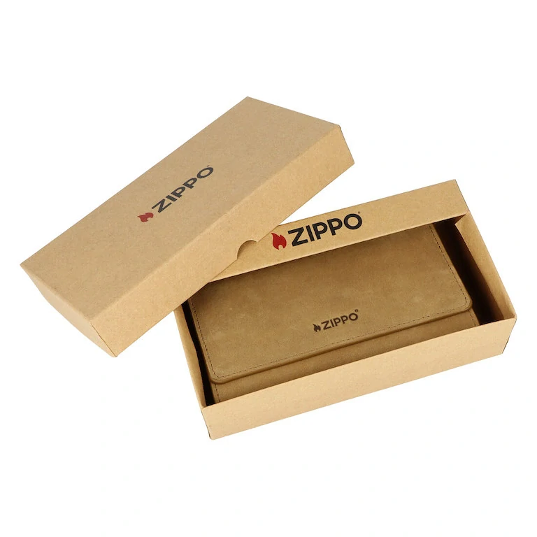 Zippo cestovní pouzdro, kožené, světle hnědé