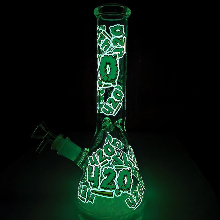 Skleněný bong Super Heroes 420 ICE, 25cm