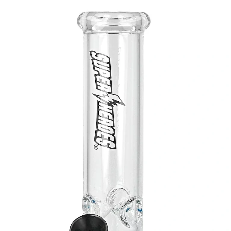 Skleněný bong Super Heroes Transparent Blue, 30cm
