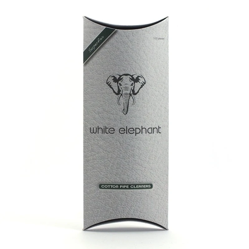 Čističe dýmky White Elephant Cotton bílé, 100 ks