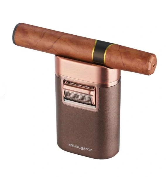 Zapalovač Silver Match Monaco 4Blue flame With Cigar Holder