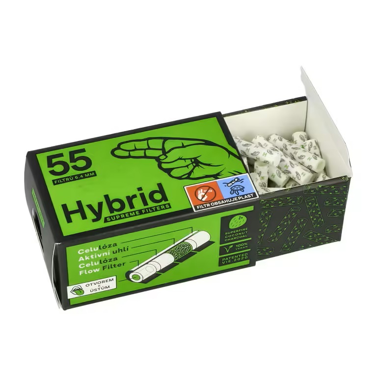 Cigaretové filtry Hybrid Supreme, 6,4mm
