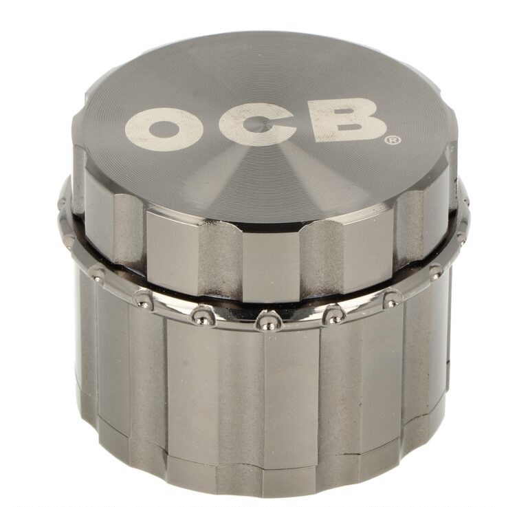 Drtič tabáku kovový OCB black & anthracite, 4.díl., 50mm