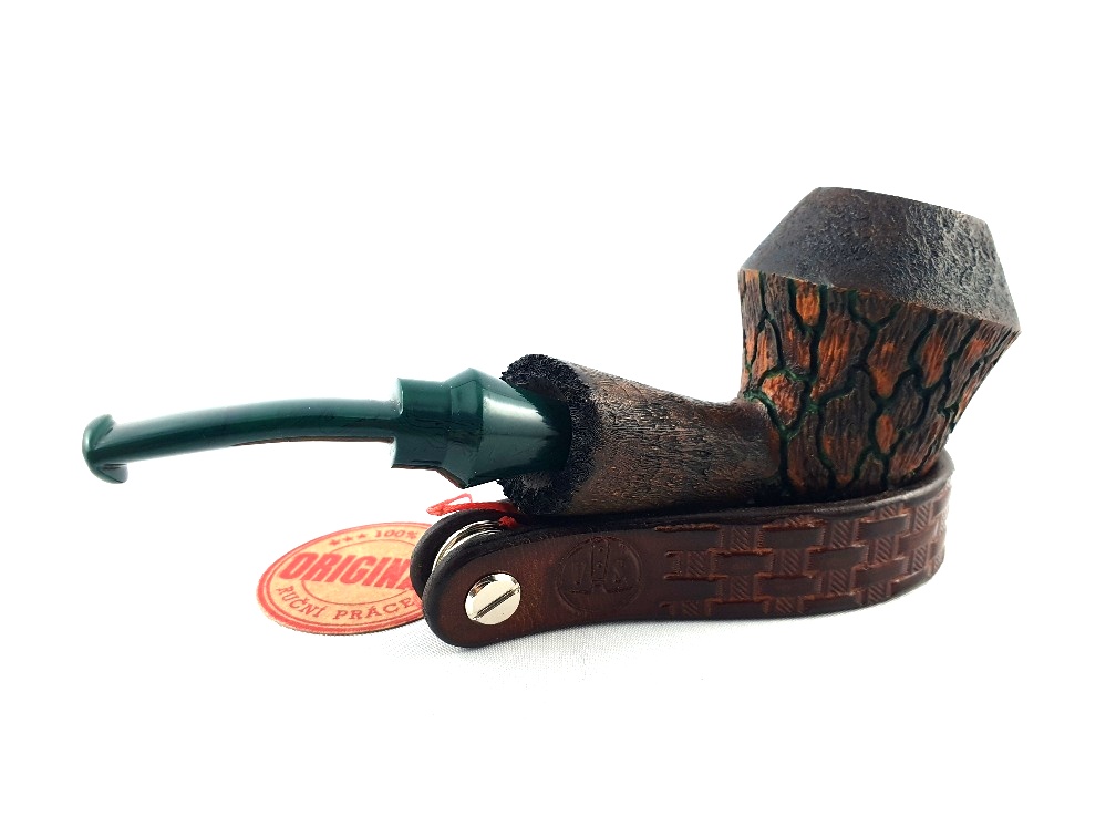 Stojánek na dýmku - kůže 01