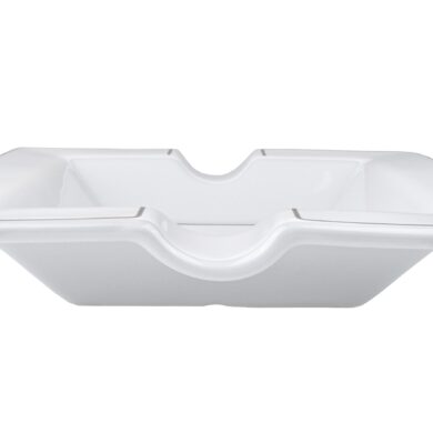 Doutníkový popelník keramický bílý, 2D