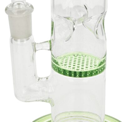 Skleněný bong s perkolací Ice Honey Green, 25cm