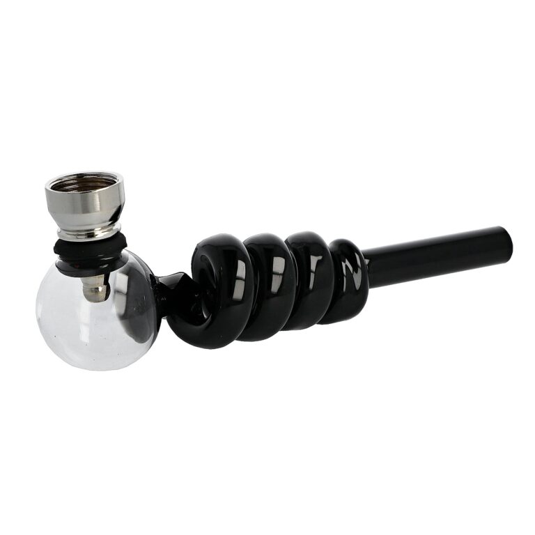 Šlukovka skleněná Black Spiral, 14cm