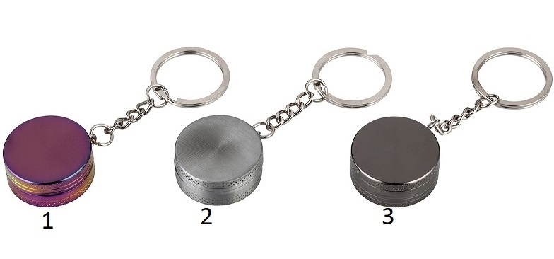 Drtič tabáku kovový přívěšek na klíče, šedá 30mm