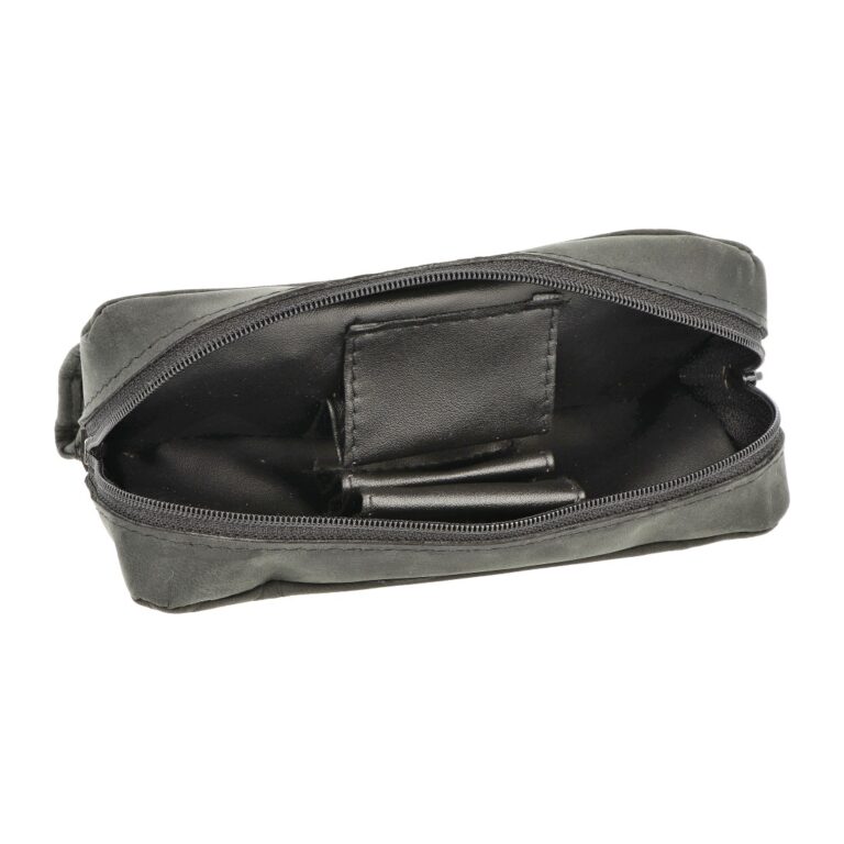 Pouzdro na 2 dýmky Angelo Goat Leather, tmavě šedé