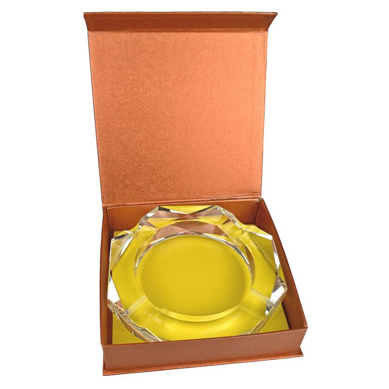 Doutníkový popelník křišťál Octagon 18cm, 4D  