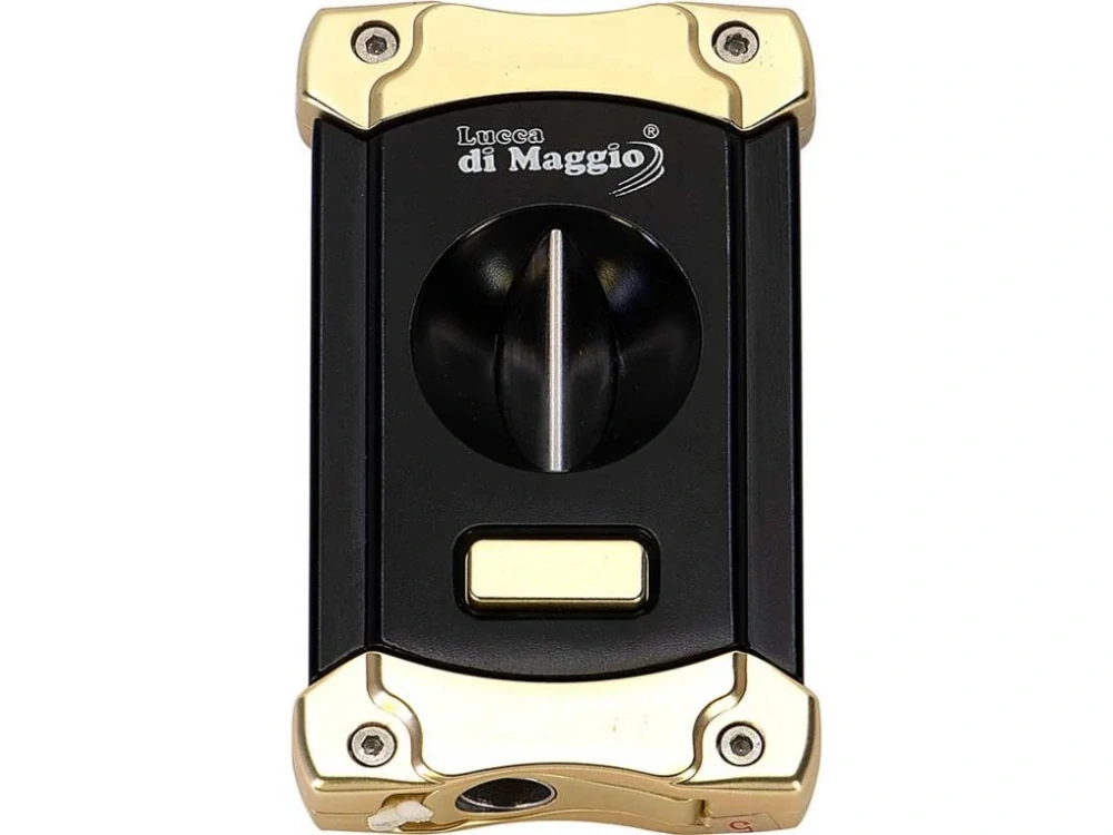 Doutníkový ořezávač V-Cut, black/gold 