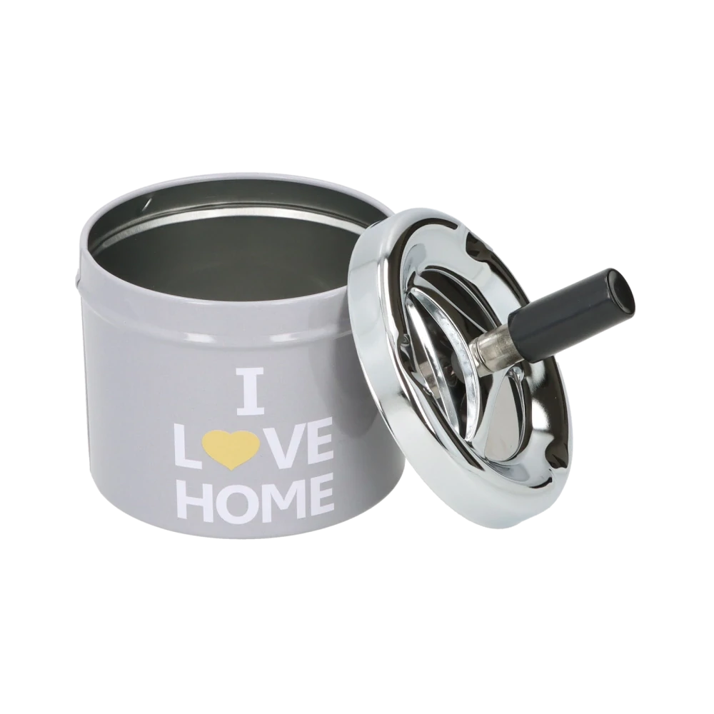 Cigaretový popelník kovový otočný Angelo I Love Home, 9cm