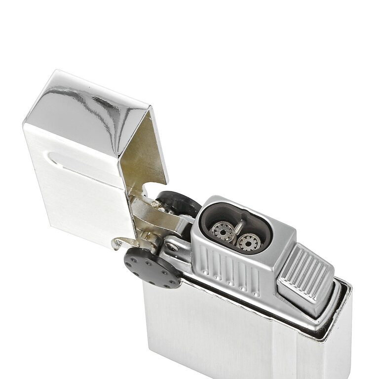 Doutníkový zapalovač Winjet Punch 2xjet, Brush chrome