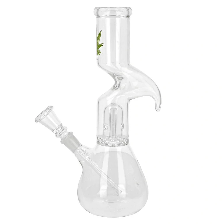 Skleněný bong s perkolací Tribal Transparent, 27cm