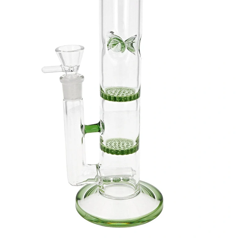 Skleněný bong s perkolací Super Heroes Ice Green, 36cm